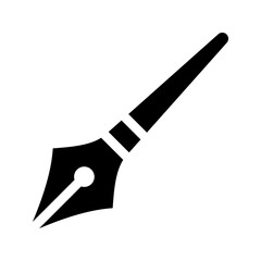 fountain pen icon color editable on white background