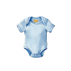Soft pastel watercolor of a baby onesie