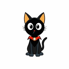 black cat cartoon