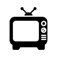 TV icon illustration vector color editable on white background