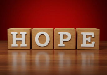 Wooden Blocks Spelling On a Wooden Table with Soft Background, Wooden Cubes Design. Generative AI