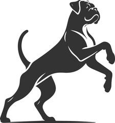 Boxer dog silhouette vector