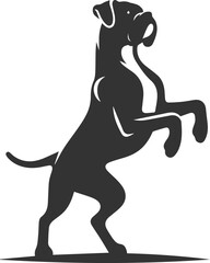 Boxer dog silhouette vector