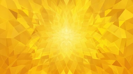 A crisp yellow geometric background with subtle symmetrical patterns and soft golden reflections.