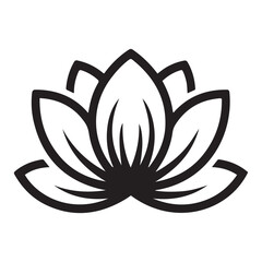 Minimalist Vector Black silhouettes Flower Logo Design, Floral Emblem, Simple Line Art. with white background