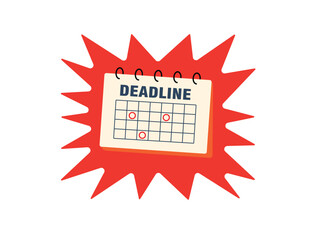 Calendar with a marked deadline, symbolizing time management, urgency, and task planning
