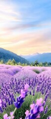 Obraz premium Lavender Field at Sunset
