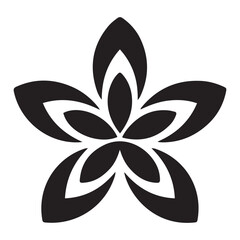 Minimalist Vector Black silhouettes Flower Logo Design, Floral Emblem, Simple Line Art. with white background