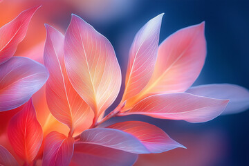 Abstract Focus: A close-up of foliage with a shallow depth of field, creating an abstract blur of colors and shapes that emphasizes the beauty of the leaves