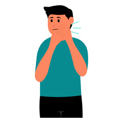 Dental Care Character in Flat Design. Vector Illustration.