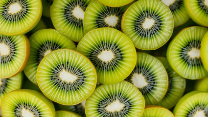 Kiwi Fruit Background, Fresh Color and Charming Texture