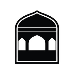 kaaba arch outline vector