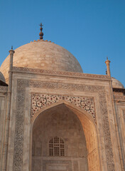 Close up of the Mausoleum in Agra, India--The Taj Mahal 