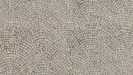 Detailed Pattern of Stone Cobblestone Mosaic - Abstract Texture Background