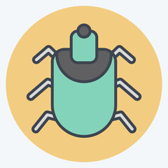Icon Acari. related to Insects symbol. color mate style. design editable