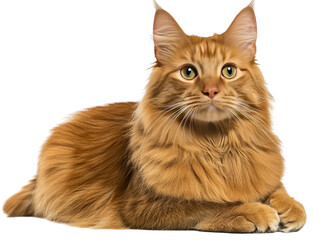 Obraz premium Majestic Ginger Cat Portrait A Stunning Image of a Longhaired Cat