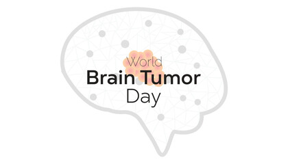 June is World Brain Tumor Day. Vector template Design for banner, greeting card, poster, prints, social media post ,flyer , T shirt with background.