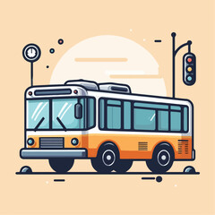 vector image of bus