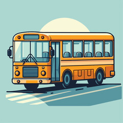 vector image of bus