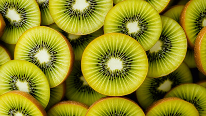 Kiwi Fruit Background, Fresh Color and Charming Texture