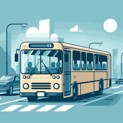 vector image of bus