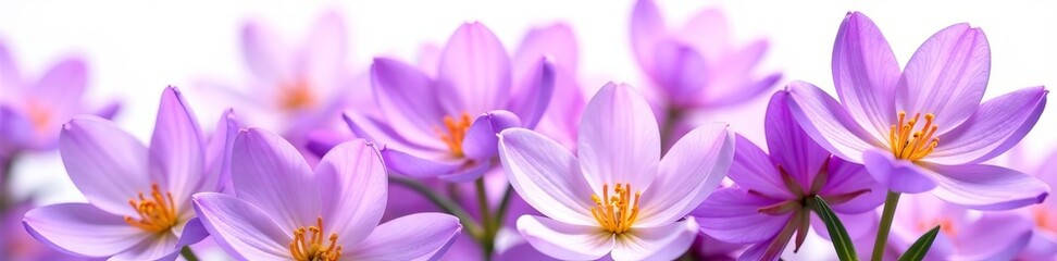 Fototapeta premium Close-up of vibrant violet flowers with white background, colorful, garden, botanical