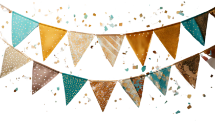 abstract colorful background of happy birthday isolated on transparent background 