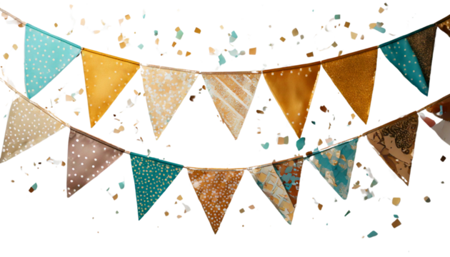 abstract colorful background of happy birthday isolated on transparent background