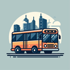 vector image of bus