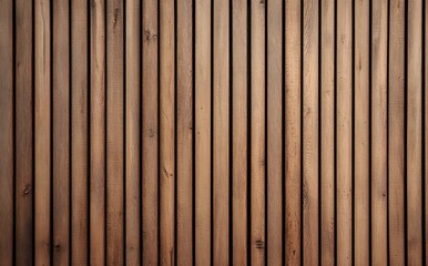 Minimalistic vertical wooden slats panel with natural grain texture warm beige and brown tones Scandinavian design symmetrical soft lighting