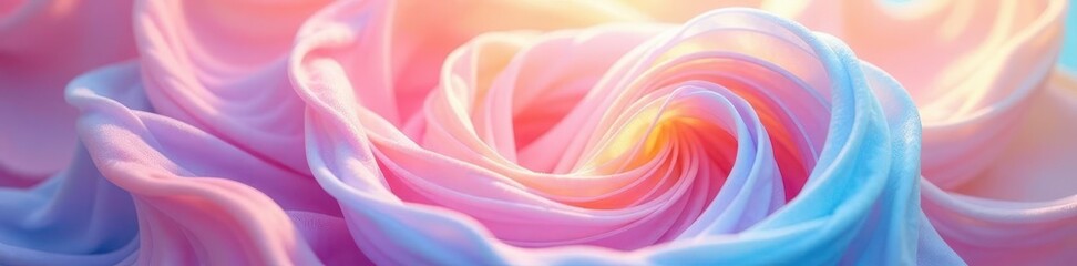 Intertwined pastel shades form a captivating, ethereal swirl , peaceful, blend