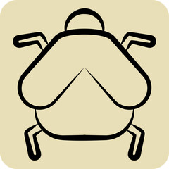 Icon Firefly. related to Insects symbol. hand drawn style. design editable