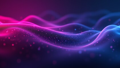 Vibrant abstract waves in pink and blue tones.