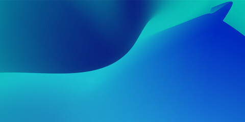 Blue-green gradient studio room, abstract background pattern, walls and floor reflect neon lights, dark tones and feel speed of digital technology connected blue-green background