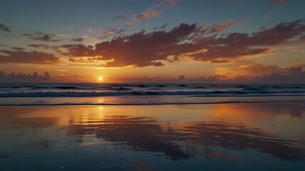 "Cinematic 4K Sunrise Over Ocean - Dramatic Sky & Serene Seascape" "Cinematic Sunrise Over Majestic Landscape - 4K HDR Scenic Horizon"