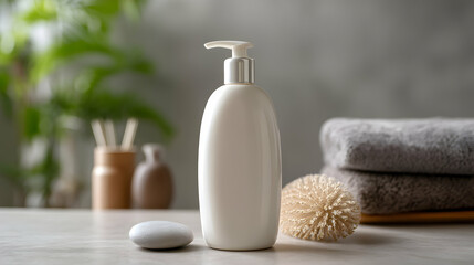 body lotion or shampoo bottle mockup