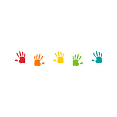 Fototapeta premium Vibrant colorful hands. Vector illustration 