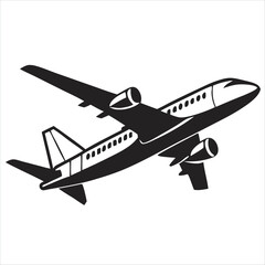 airplane on the white background