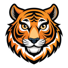 Tiger hade silhouette Black Tiger Head Silhouette – Powerful Wildlife Vector Design