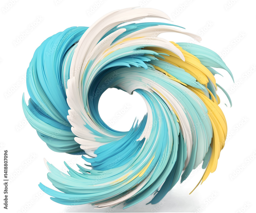 Poster dynamic swirl of abstract wind patterns, a mesmerizing illustration of movement and color harmony in