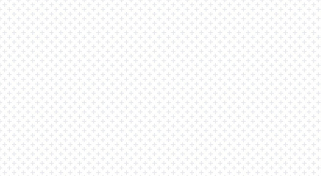 Seamless pattern of small gray crosses on a white background creating a minimalist and elegant design
