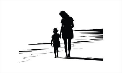  Mother and Child Silhouette