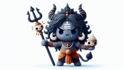 Epic action figure of a mythical deity creative scene digital art fantasy setting