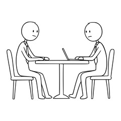 Sticky Man Attending Interview