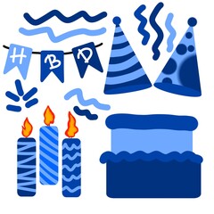 Blue theme for birthday