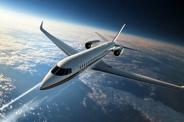 Fototapeta premium airplane in the clouds