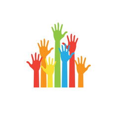 Fototapeta premium Colorful hand for Autism Awareness Day