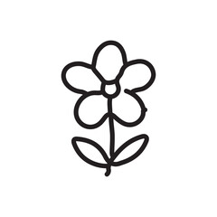 vector illustration of elements with Flowers symbols	
