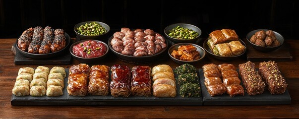 Diverse Gourmet Food Selection