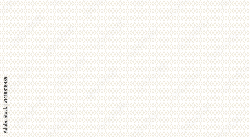 Poster seamless geometric pattern with a grid of rhombuses creating a subtle and elegant off white backgrou
